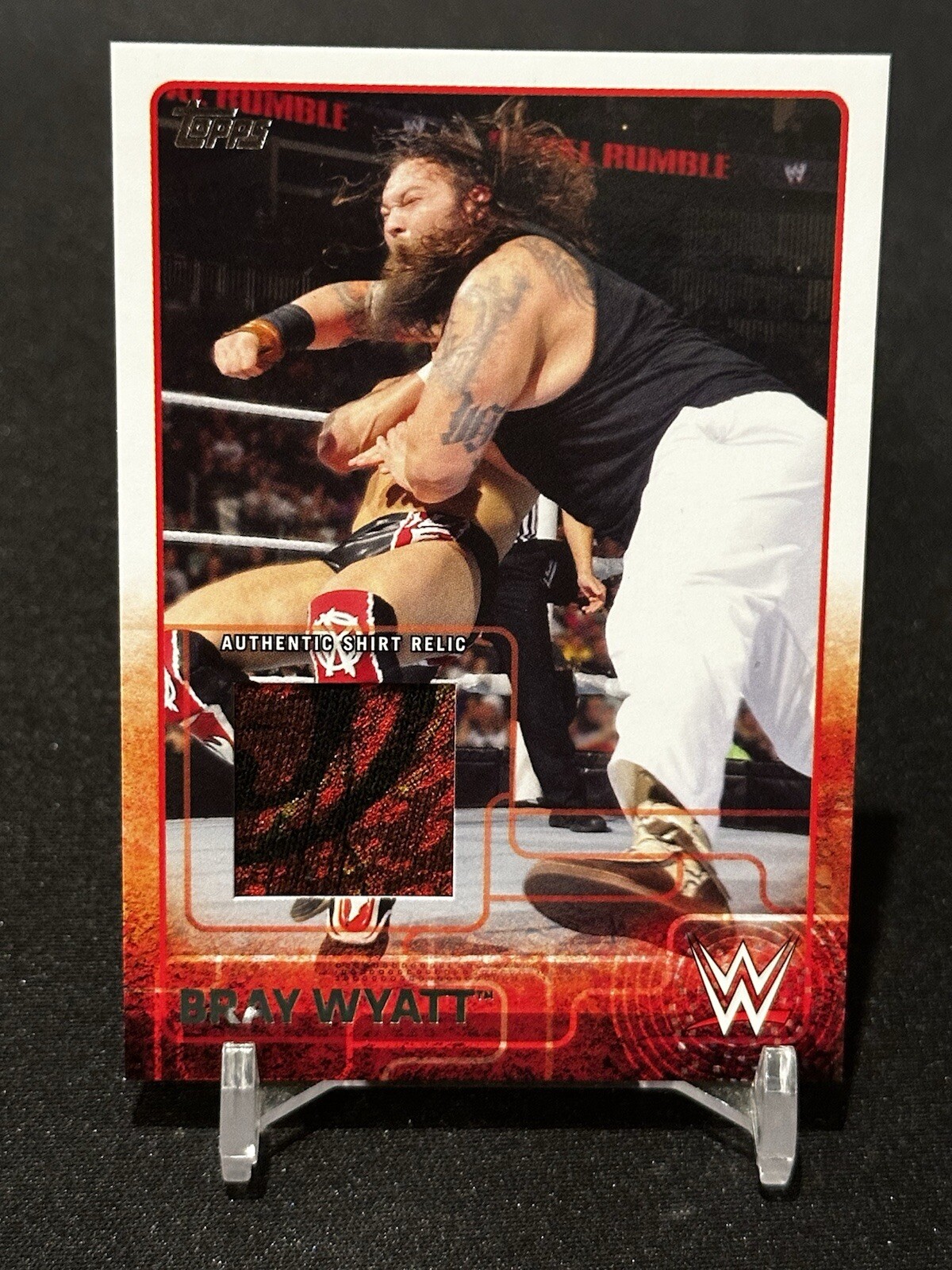 2015 Topps WWE Bray Wyatt Shirt Relic Used 3 color relic #2