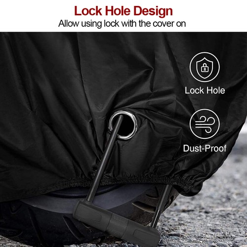 Heavy Duty Waterproof Motorbike Motorcycle Cover Outdoor Rain Dust UV Protector - Picture 11 of 21