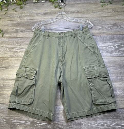 Plugg Shorts Size 30-31 Green Cargo Pockets Men’s 10” Inseam Cargo Shorts - Picture 3 of 15