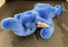 1998 Ty Beanie Buddy Buddies "Peanut" The Royal Blue Elephant Plush Toy Animal