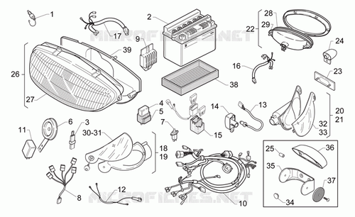 FRECCIA ANTERIORE SINISTRA ORIGINALE APRILIA GULLIVER 50 LF front turn indicator - Foto 4 di 8