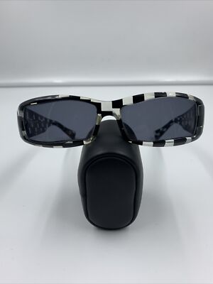 Alain Mikli SONNENBRILLE A0751 AL0751 schwarz weiß kariert asymmetrisch MAN