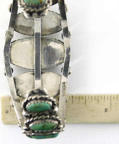 Brazalete puño cónico de plata esterlina 925 de plata esterlina 925 sin firmar - Imagen 9 de 11