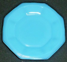 Large Octagonal Turquoise Plate s - Akro Agate Child Tea Set
