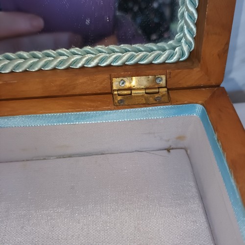 Wooden Jewellery Trinket Box Mirror Inside 14x10x7.5cm - 第 10/11 張圖片