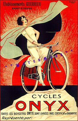 289949 Cycles Onyx 1925 French Bicycle Bicycle PRINT POSTER