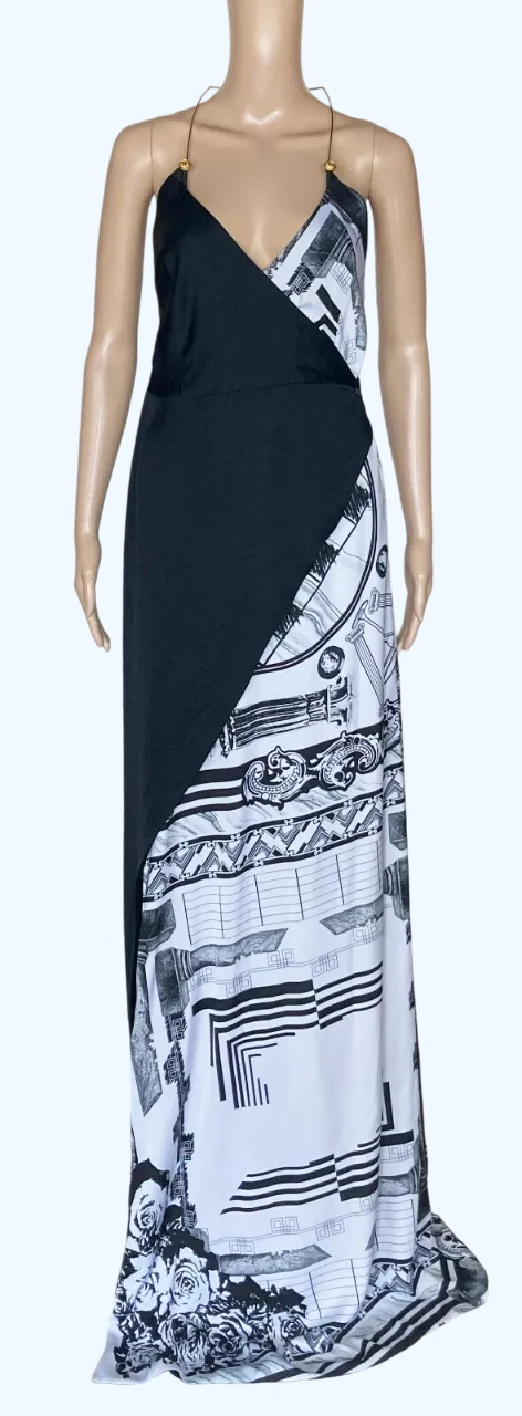 Maxi abito S E 2015 L #31 Versace VERSUS + Anthony Vaccarello stampa iconica 42 6