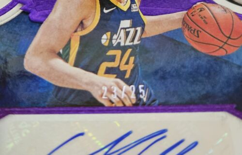 2018-19 Crown Royale GRAYSON ALLEN Crown Autographs Rookies PURPLE! 23/25 Jazz! - Picture 3 of 3
