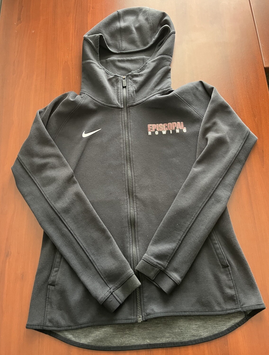 FILA Giacca Nike Dri Fit Episcopal Rowing nera manica lunga con cappuccio cerniera donna M