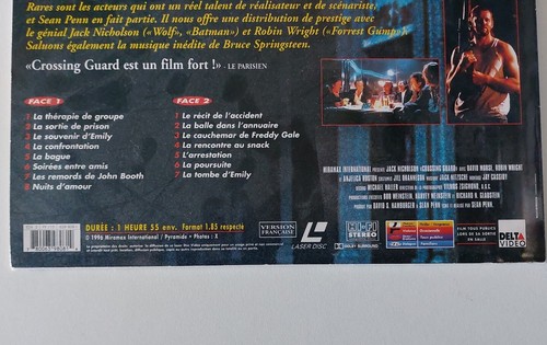 CROSSING GUARD LaserDisc PAL Version Française Très bon état - Photo 3/4