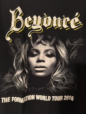 Beyonce Formation World Tour 2016 T Shirt Black Graphic Concert Tee XL Lemonade