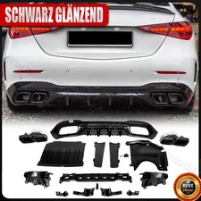 Glanz Schwarz Heckdiffusor Sto&szlig;stange Heckspoiler F&uuml;r Mercedes W206 C63AMG 21-25