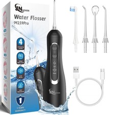 Cordless Water Dental Flosser 300ml 2000mAh Battery IPX7 Waterproof - 4 Modes