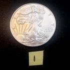1 ounce Silver Eagle Coin, uncirculated from mint, bullion