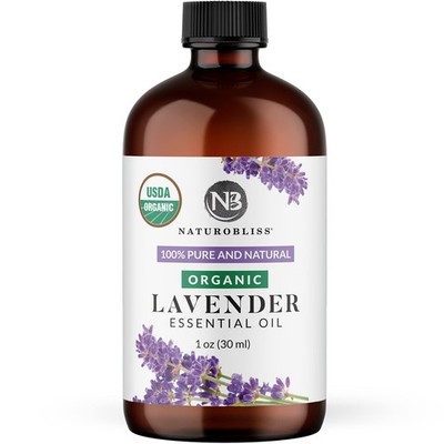 NaturoBliss Organic Lavender Essential Oil, 100% Pure Therapeutic Grade, Premium
