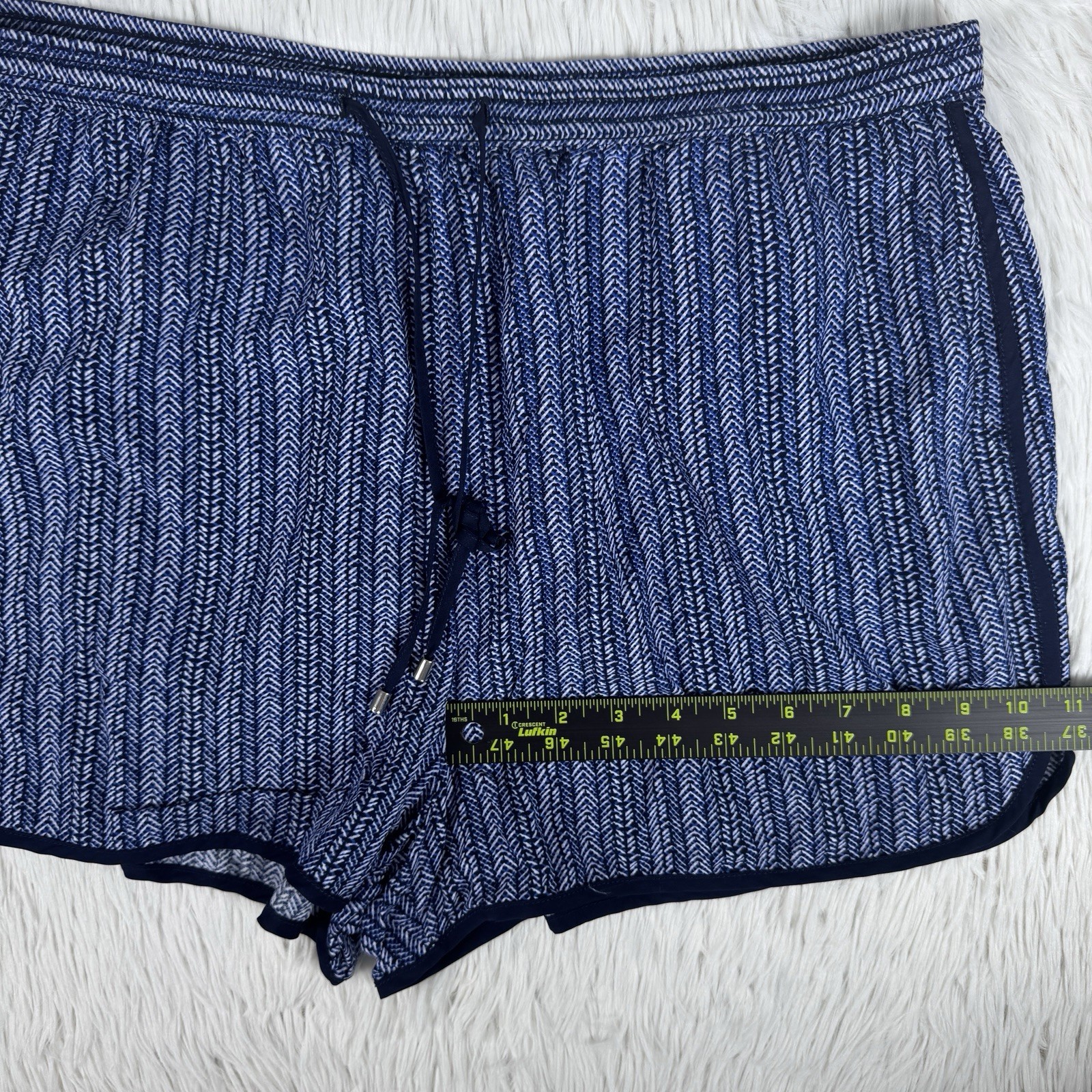 Gap 1969 Blue White Pattern Pull-On Drawstring Ca… - image 9