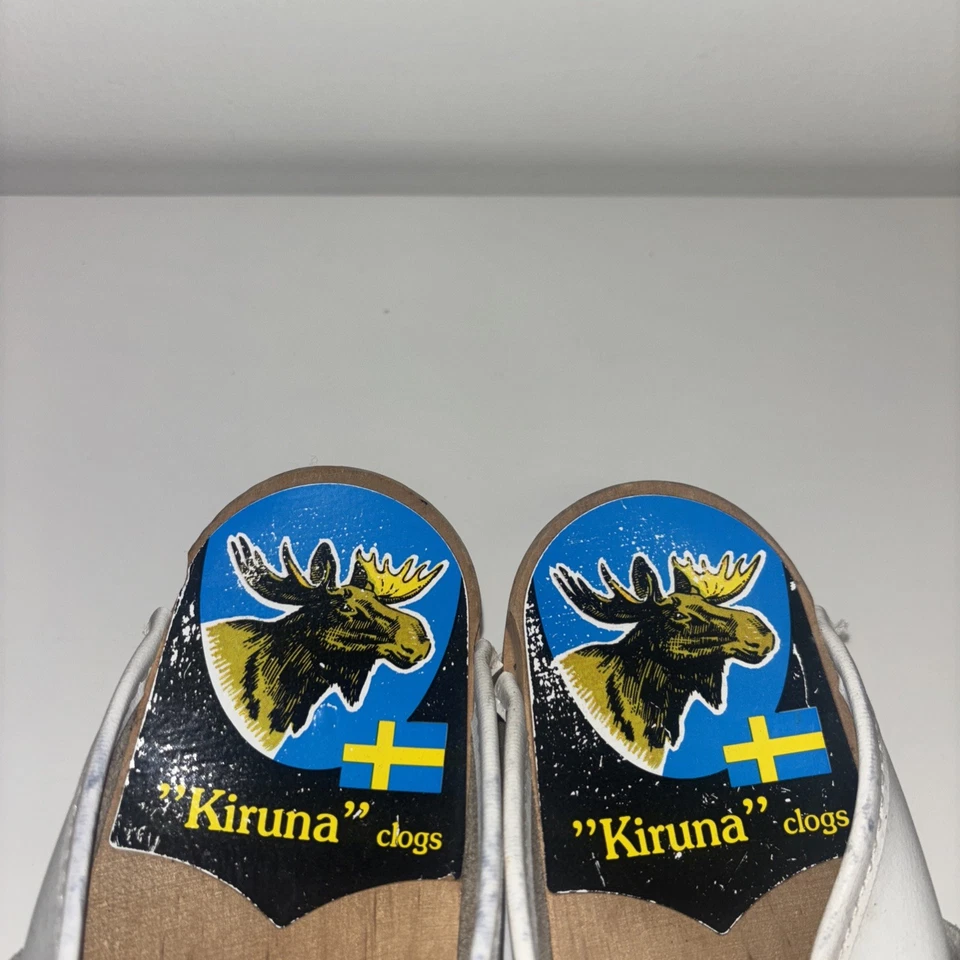 Zuecos Kiruna de cuero negro Suecia talla 7 UE 37 Foto 4 de 4