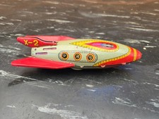 Vintage Toy X-2 Friction Rocket Ship, Masudaya Japan, VG
