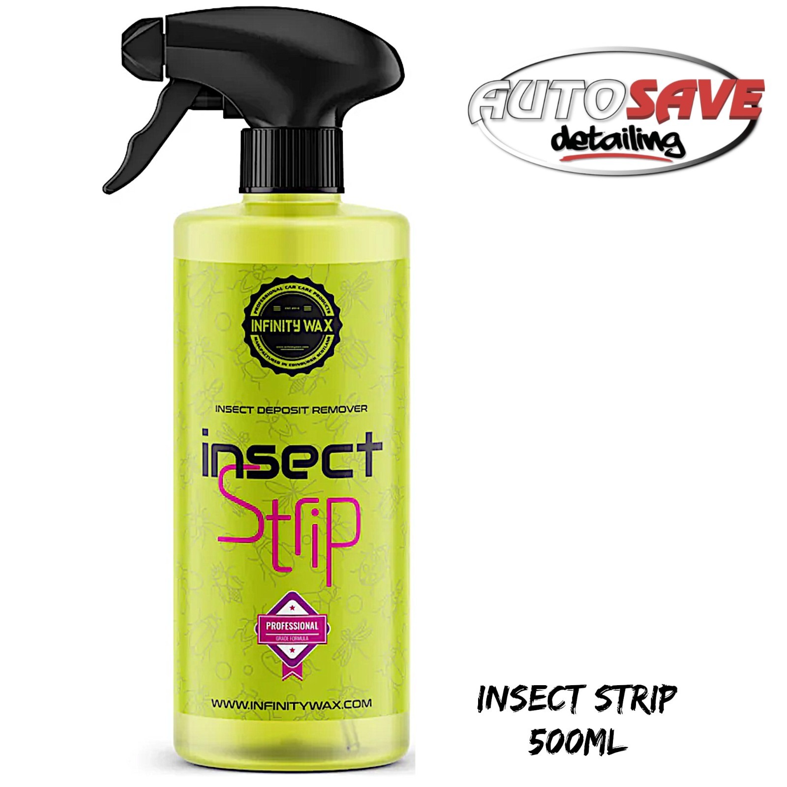 Infinity Wax - Insect Strip 500ml Dissolves Insect Deposits And Bird Lyme