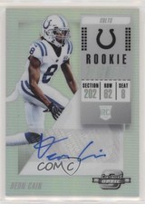 2018 Panini Contenders Optic Rookie Ticket Auto Deon Cain #197 Auto 1le