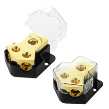 2 PCS 12V 2-Way Power Distribution Block for Car Audio Amplifiers