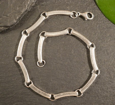 Tolles 925 Sterling Silber Armband Stäbchen Fossil Unisex Damen Herren