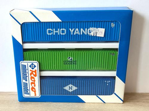 (6991) Roco 1:87, 1808, juego de 3 contenedores de 40 pies en embalaje original | Condition: Gebraucht