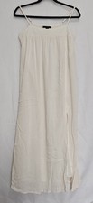 Forever 21 Women’s M Beige Sleeveless A Line Lined Dress Adjustable Strap ~ Used