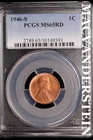 1946-S Lincoln Wheat Cent-PCGS MS 65 Red Choice Gem BU No Reserve #SLK998