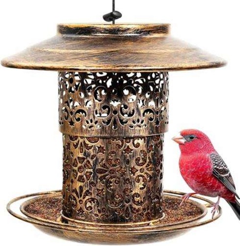 Metal Bird Feeder for Outdoors Hanging - Premium Grade  Assorted colors
