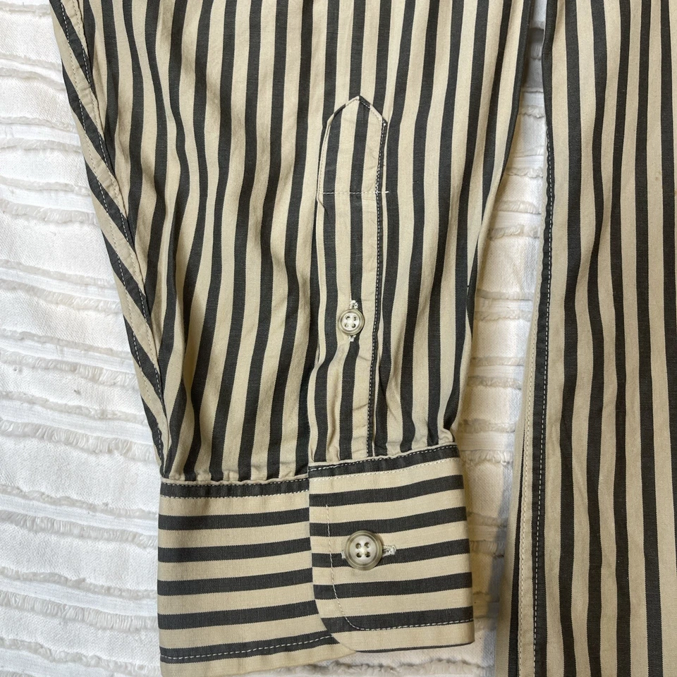Camisa vintage Burberrys of London para hombre L hecha en EE. UU. a rayas con botones Foto 4 de 4