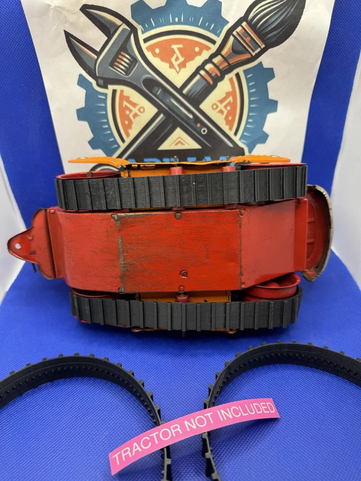 1 juego de pistas para adaptarse a tractor de acción de pistón de juguete Nomura Tin Litho operado por batería Foto 3 de 4