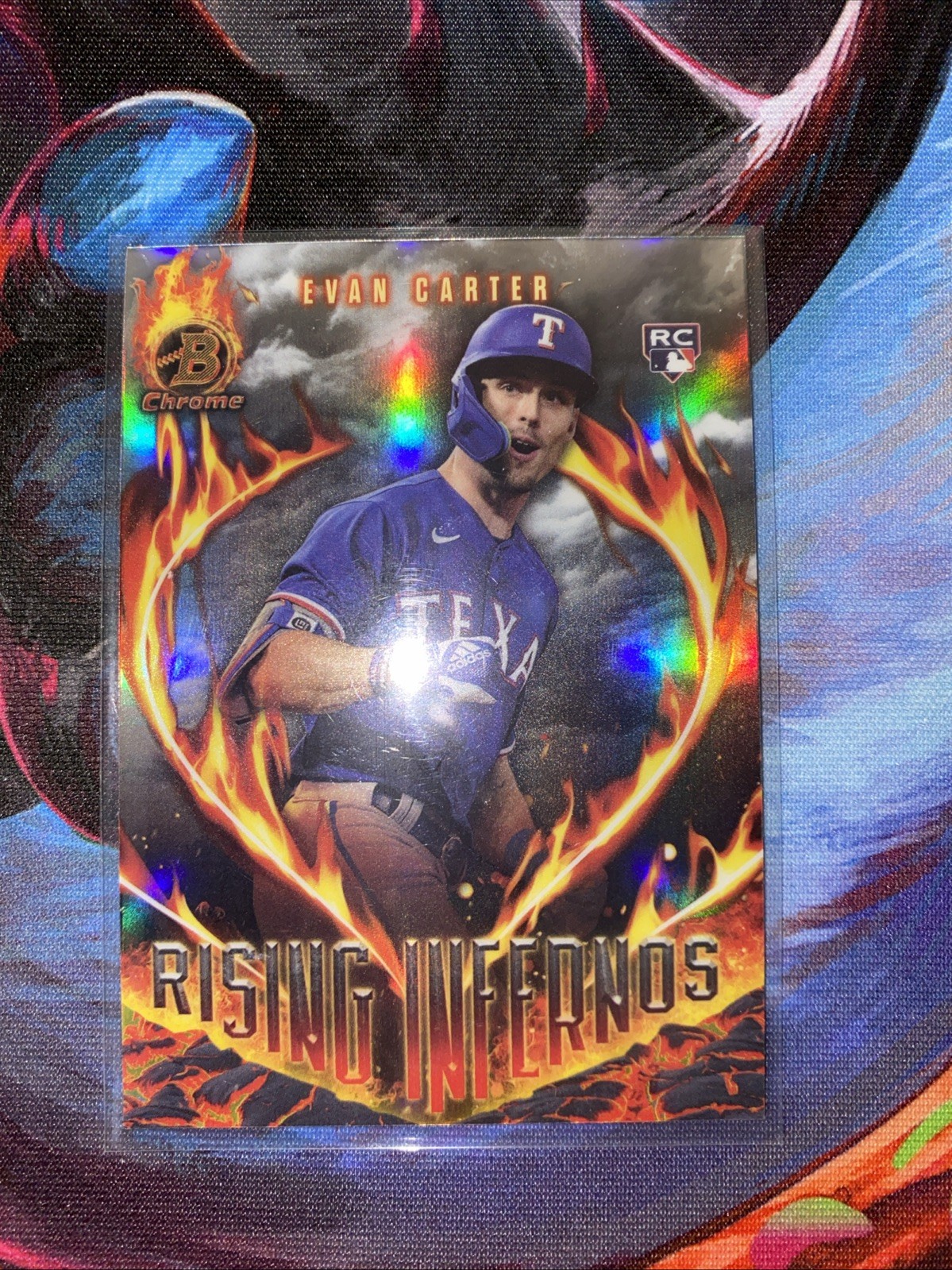 2024 Bowman - Rising Infernos Evan Carter #RI-5 (RC)