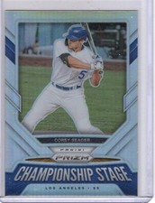 2021 Prizm Championship Stage Silver Prizm #CS3 Corey Seager Los Angeles Dodgers
