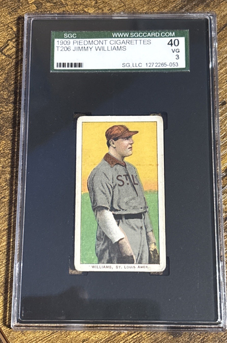Jimmy Williams 1909 T206 350/30 SGC 3 Baseball Card