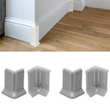 2.2 Inch 2 Inside  2 Outside Self Adhesive Baseboard Corner Blocks Gray 