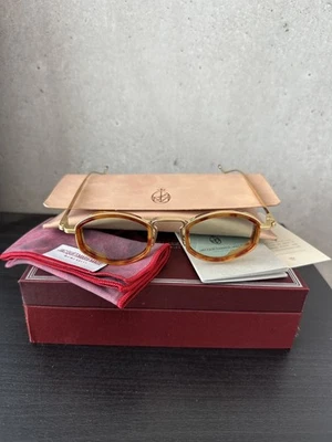 Jacques Marie Mage Aragon Sunglasses (Gold/Turquoise) New With Case - Image 1 of 4