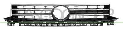 Grille centrale de calandre noire et chrome look premium pour VW Caddy