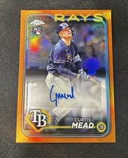 2024 Topps Chrome Update RC Orange Refractor AUTO SP #/25 Curtis Mead (TB)