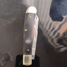 RARE Frost Deer Creek Trapper 5 Laser Etched Blades Cape Buffalo Handles, 4-1/8"