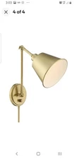 NEW Crystorama Lighting MIT-A8020- Mitchell 30" Swing Arm Wall Sconce Aged Brass