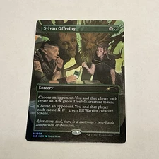 MTG Sylvan Offering (1309) *Rainbow Foil* MagicCon Atlanta FIAB MT/NM Free Ship