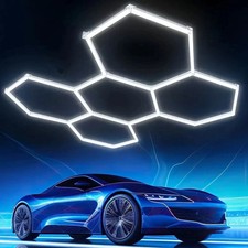 Lampada LED illuminazione 5 Esagonali 144W garage parete soffitto 120lm/W 6500K