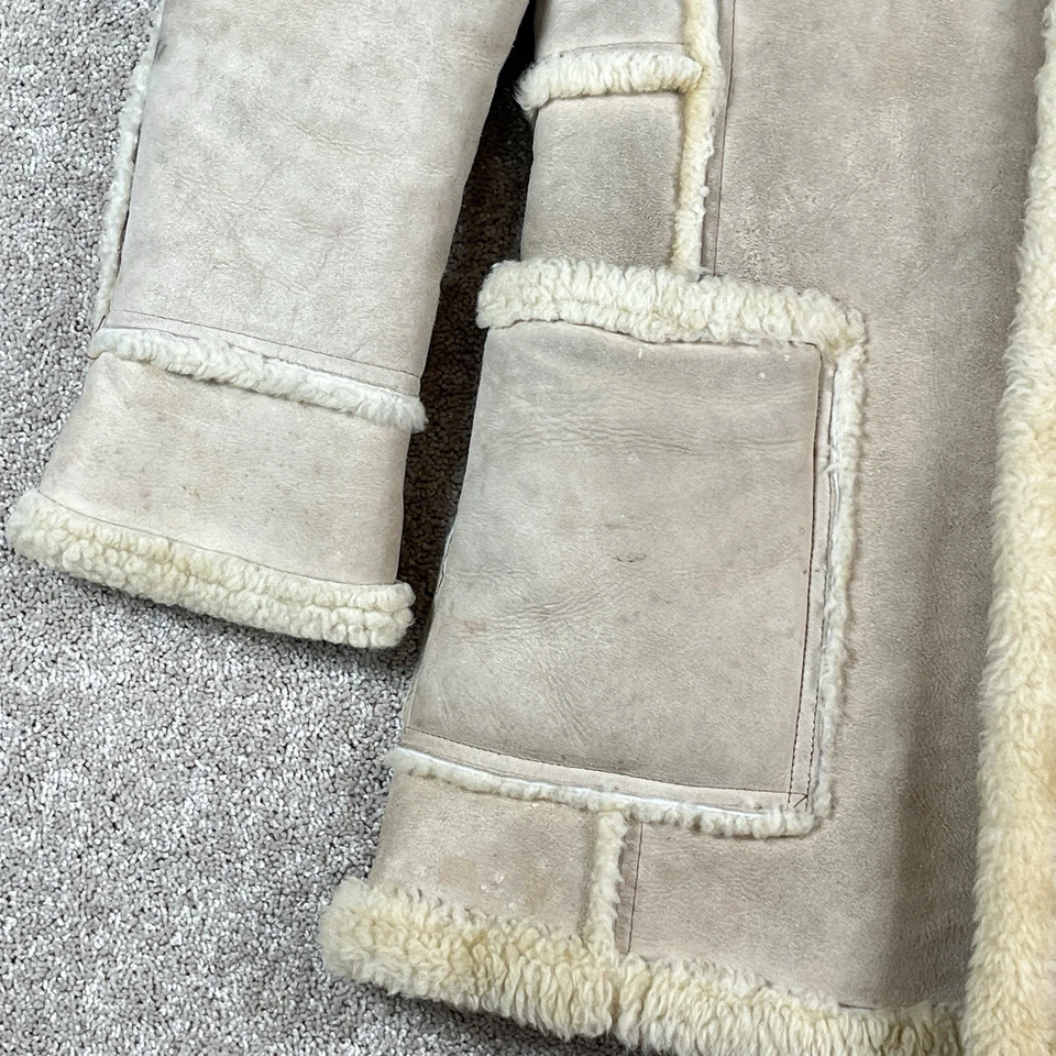 Vintage 1970's Woolrich Jacket Shearling Lined Coat Size 40 Sheepskin Rancher - Image 3 of 4