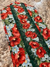 Handcrafted-Quilted Table Runner- Spring Will Come -Poppies NEW '26 Flowers