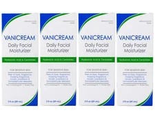 Vanicream Daily Facial Moisturizer, 3 oz, Hyaluronic Acid - 4 Pack