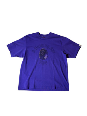 Size S - Bape Gothic College Relaxed Fit T Shirt Purple (No Tags) 626515645 