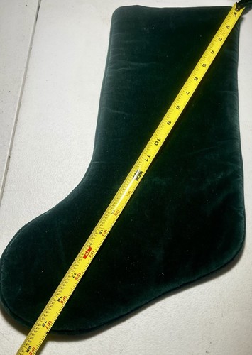 Vintage Needlepoint Christmas Stockings Nostalgic Santa & Teddy - Short 19.5x 7” - Picture 3 of 4