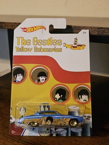 2016 Hot Wheels The Beatles Yellow Submarine #3 Fish'd N Chip'd Error Unspun