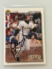 1992 Upper Deck Gary Varsho #217 Auto Autographs Signed Pittsburgh Pirates